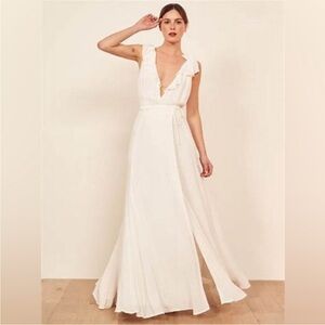 NWT Reformation Peppermint Dress in Ivory